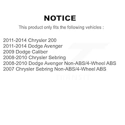 Front Wheel Bearing And Hub Assembly Pair For