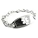 My Identity Doctor Custom Engraved Womens Medical Alert Bracelet, Steel O-Link Chain, Medium 6mm