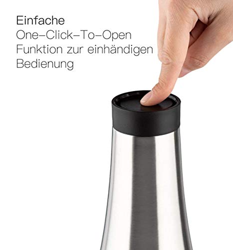 BOHORIA® Thermosflasche 900ml One Click Ãffnung Thermoflasche | Thermoskanne | Kanne für Kaffee, Tee & Wasser | Edelstahl | (Stainless Steel) – Bild 5