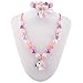 SkyWiseWin Chunky Bubblegum Necklace Bracelet Set Little Girls Jewelry