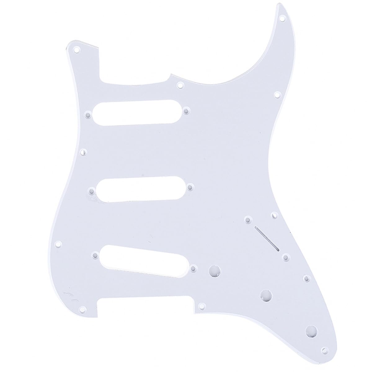 Musiclily Pro 11-Hole 62 Vintage SSS Strat Pickguard for American Stratocaster 62 Electric Guitar, 1Ply White