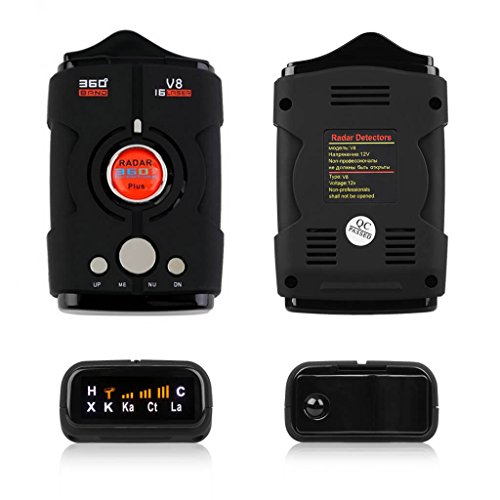 Radar Detector, Voice Alert and Car Speed Alarm System with 360 Degree Detection, City/Highway Mode Radar Detectors for Cars