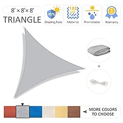 Garden expert 8'x8'x8' Sun Shade Sail Triangle