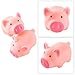 LOUHUA 50 Pieces Mini Rubber Pigs Bulk Baby Bath Toy Pink Tiny Piggies Squeaky Pig Toys for Shower Birthday Party Gift Decoration