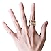 D EXCEED Silver or Gold Round Stacking Polished Band Crystal Ring Set for Women Size 6 7 8 9
