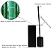 GOBAM Compact Toilet Bowl Brush and Holder Long Stainless Steel Handle with Lid, for All Bathroom Toilet Types, Non-Slip Base, Bamboo(Black)