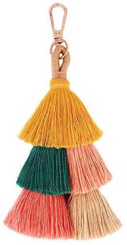 QTMY Big Pom Pom Tassel Bag Pendant Charm Keyring Keychain for Women Purse Handbag Decor