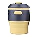 XREXS Collapsible Coffee Mug, Food-Grade Silicone Cup, Portable Travel Mug for Hiking camping,Resuable,Leak-proof Lid, BPA Free,FDA Approved (Yellow)
