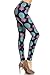 Leggings Depot Women's Ultra Soft Printed Fashion Leggings BAT5 (Plus Size, Teal Pineapple)