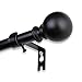 Rod Desyne Luna Curtain Rod, 84-120", Black