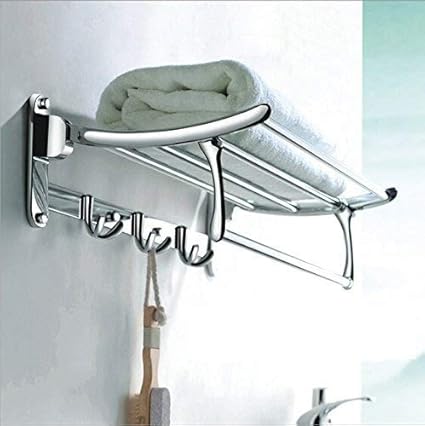 Impulse High Grade Stainless Steel Folding Towel Rack for Bathroom/Towel Stand/Hanger / Bathroom Accessories