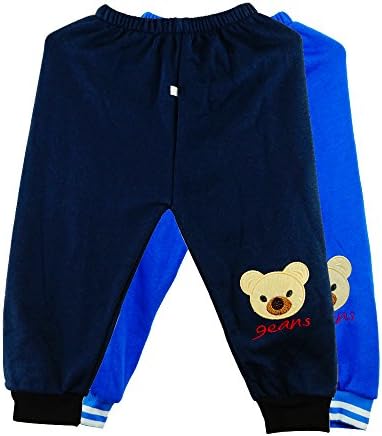 Shoeshop Top Kid's Spring Autumn and Winter Cotton Knit Elastic Pants Made in China(Size:4-10 10 Colour) (10, Blue)