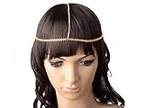Imixlot Punk Chain Headwrap Headband Elastic Boho Headdress Hair Jewelry