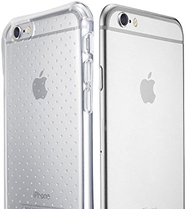 [Aqua] Clear Protective Case for Iphone 6 or 6s - Soft, Firm-grip Case with Subtle Dot Pattern - Shock Absorbing Non-slip Rubber Bumper Corners for Extra Protection, BONUS Screen Protector &amp; Cleaning Cloth – Free Warrantee!