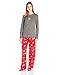 HUE Women's Polar Tubing Banded Knit Pajama Set 3-Piece