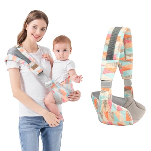 IULONEE Adjustable Baby Sling Comfortable Infant Holder Baby Wraps Carrier Newborn to Toddler Sling Infant Wrap Carriers Toddler Holder Wrap One Shoulder Newborn Holder for Hands-Free Carrying