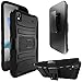 ZTE Quartz Z797C Case, ATUS® ZTE Quartz Z797C Armor Series - Heavy Duty Dual Layer Holster Case Kick Stand with Locking Belt Swivel Clip (Free E-Time Brand LCD Screen Protector) (BLACK/BLACK)