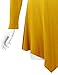 Lock and Love WT1050 Womens V Neck Long Sleeve Dip Dye Handkerchief Hem Tunic Top L Yellow