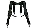 MagnoGrip Padded Tool Belt Suspenders with Magnetic Storage, XL Smartphone Pouch, and D-Ring Belt Loops - Heavy-Duty 1680D Ballistic Polyester for Professional Construction & DIY Projects - Black.