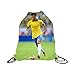 Neymar Jersey Style T-shirt Kids Neymar Jr Jersey Brazil T-shirt Gift Set Youth Sizes ✓ Premium Quality ✓ ✓ Soccer Backpack Gift Packaging (YM 8-10 Years Old, Neymar)
