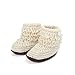 Iuhan® New Baby Girls Crochet Handmade Knit High-top Tall Boots Shoes (Beige)