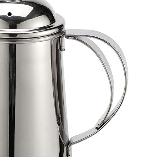 YUSDP Kettle Stainless Steel Tea Coffee Pot Mirror Polishing Gooseneck Spout Drip Stovetop Pour-Over Bottle Counter Balance Handle for Home Camping Traveling