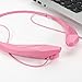 LeadTry Music Bluetooth Headphones Wireless Sport Stereo In-ear Noise Cancelling Earphone Headset Running Gym Exercise Earbud Neckband with Microphone for Apple Iphone Ipad Samsung Sony Pink