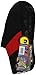 Nufoot Booties Men's Shoes, Foldable & Flexible Footwear, Fold and Go Travel Shoes, Yoga Socks, Indoor Shoes, Slippers, Black with Red Stripe, X-Large