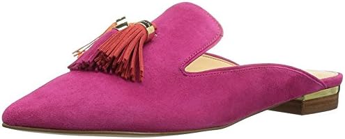 Mavirs Mule Slides, Womens Backless Slip On Loafers Tassels Pointed Toe Slipper Shoes 6M US