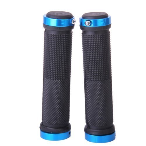 Buy BLUE DOUBLE LOCK ON LOCKING BMX MTB AIN BIKE CYCLE BICYCLE HANDLE