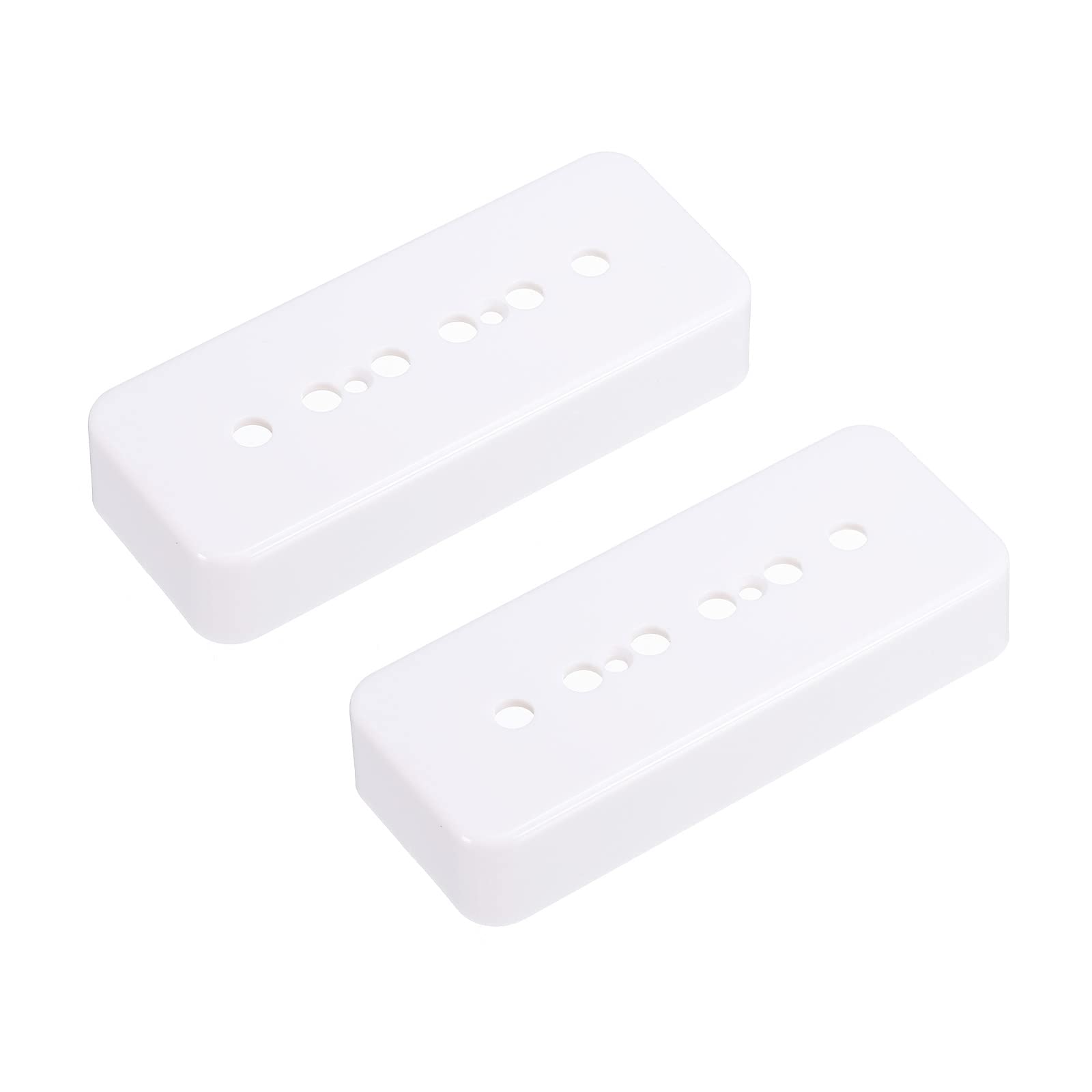 PATIKIL Guitar Pickup Cover 50/52mm Pole P90 Double Coil Pickup Plastic Closed Shell for Electric Guitar White 1 Set