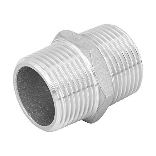 1/2” Doppelnippel I Edelstahl AISI 304 I Sechskant I Fitting I BSP I 2x Aussengewinde I MM