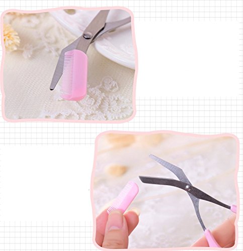 Women Eyebrow blade Trimmer Comb Eyelash Hair Scissors Cutter Remover blade Makeup Tool