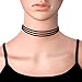 Cougar's Choice® Multi Strap Skinny Black Choker Collar Choker (Three Strands)