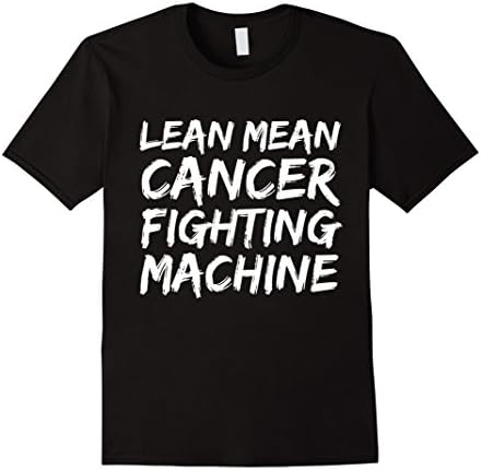 Men's Lean Mean Cancer Fighting Machine T-shirt Survivor  Medium Black