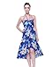 Women's Hawaiian Luau Halter Floral Print Halter Dress S Hibiscus Blue