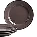 LE TAUCI 4 Piece 10 Inch Ceramic Salad Plate Set, Brown