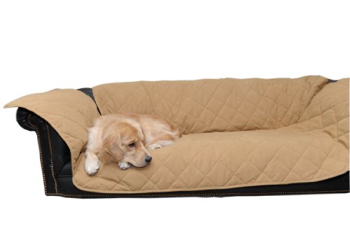 CPC Diamond Quilted Couch Protector for Dogs and Cats, 72 x 27 x 34-Inch, Caramel