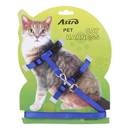 NiceButy Adjustable Pet Cat Kitten Belt Collar Leash Harness Safety Strap Traction Rope (Blue) - Thumbnail 4