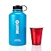 45 Degree Latitude Beer Growler, Enjoy Your Favorite Craft Beer Or IPA From The Comfort Of Your Own Home, Stainless Steel Growler 64 oz - Cayman Blue