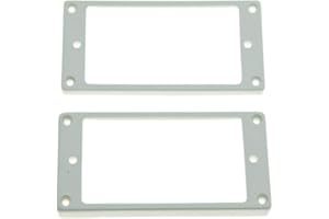 KAISH 2pcs White Humbucker Pickup Ring Flat Base Bottom Frame for Epiphone LP Guitar