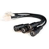 HitLights LED Light Strip Connector, 8mm Single Color 3528 - Strip to DC Jack, 4 Pack