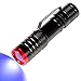 Black Light 365Nm UV Flashlight Blacklight Mini Handheld UV Led Flashlight Adjust Focus Perfect for Counterfeit Detection Document Verification Jade Inspection (AA Battery)