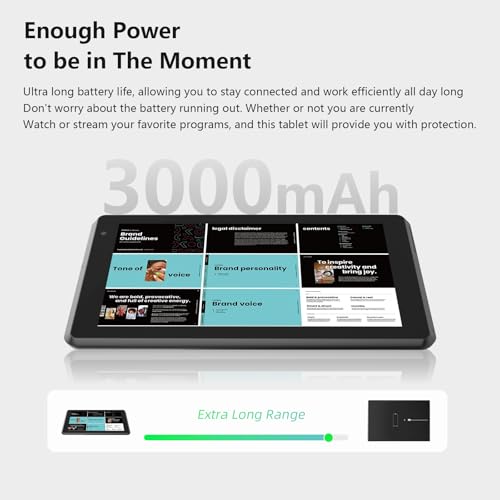 Android 15 Tablet with Case, 7 Inch 8GB RAM+32GB ROM/ 1TB Expandable Computer, 5MP Camera Tablets, 1.6Ghz Quad-core Processor, 3000mAH Battery Tablet PC, 5G WiFi, Games 7'' Android Laptop Black