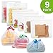 K-Musculo Reusable Sandwich Bags with Mesh Bags [Pack of 9] Airtight Gallon Size Leak Proof Snack Bags for Kids, BPA Free Freezer Bags- Great Combination- Made with Extra Thick Food Grade Material