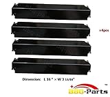 Hongso PPC321 Porcelain Steel Heat Plate Replacement for Select Gas Grill Models, Charbroil and Others, 4-Pack (16 ()