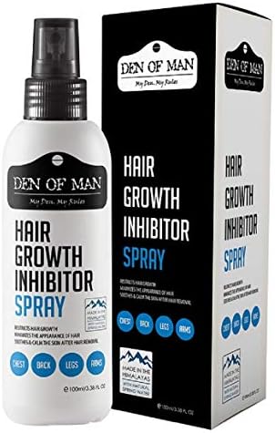 Den of Man Natural Hair Growth Inhibitor Spray For Men and Women with Free Express Shipping