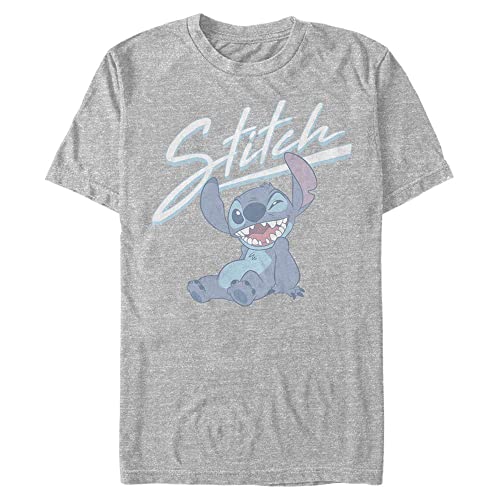 Disney Lilo & Stitch - Stitch Wink Unisex Crew Neck T-Shirt Melange Grey S