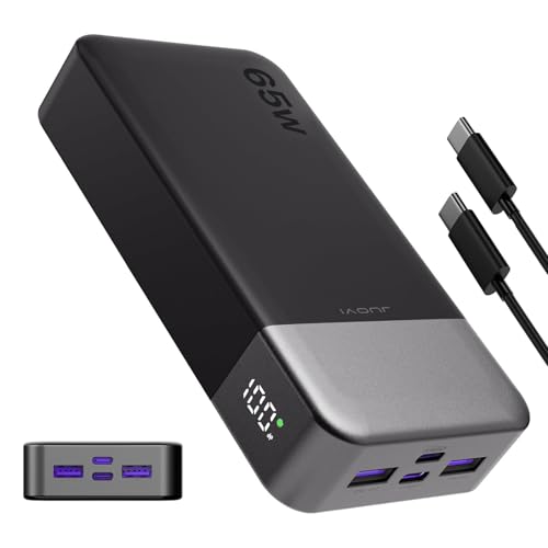 JUOVI Power Bank 65W, Powerbank 20000mAh, Laptop Powerbank Schnellladung