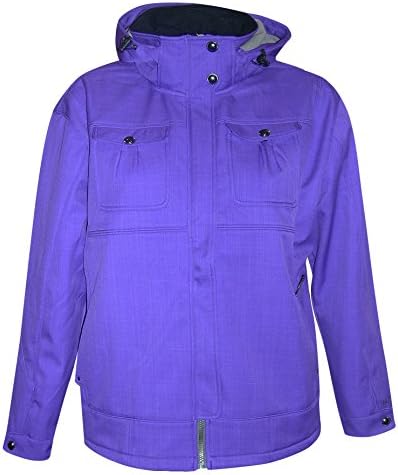 Pulse/Iceburg Womens Soft Shell Fleece Hoodie Jacket Coat Technical S-XL (Large, Violet/Purple) Apparel